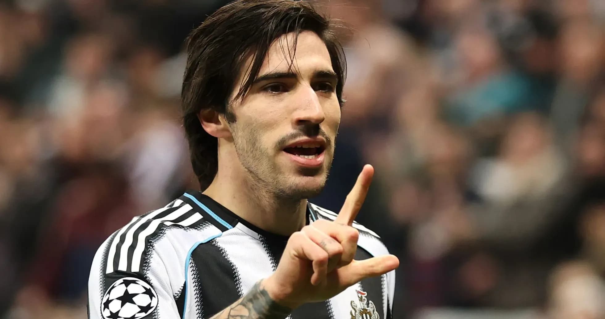 Player gesturing during a match at stadium Player gesturing during a match at stadium