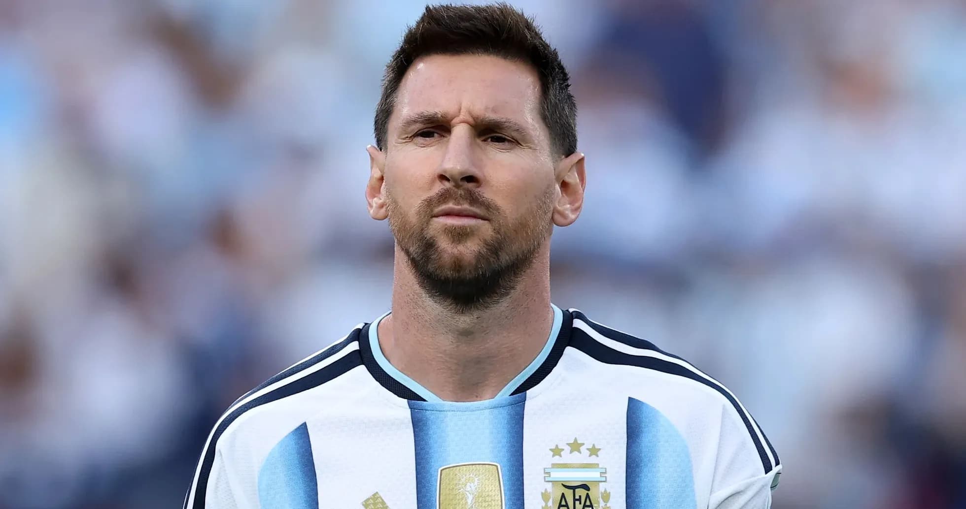 Lionel Messi wearing Argentina jersey before match Lionel Messi wearing Argentina jersey before match