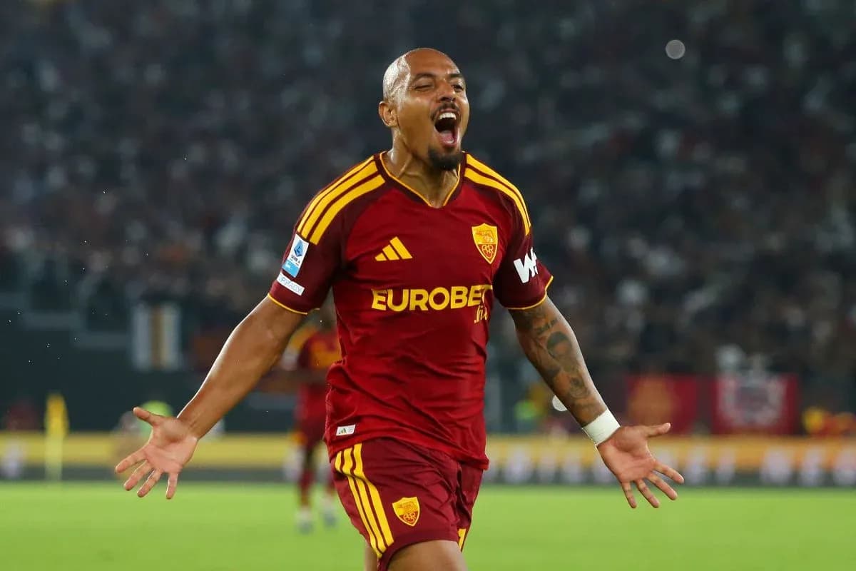 AS Roma player celebrating a goal AS Roma player celebrating a goal