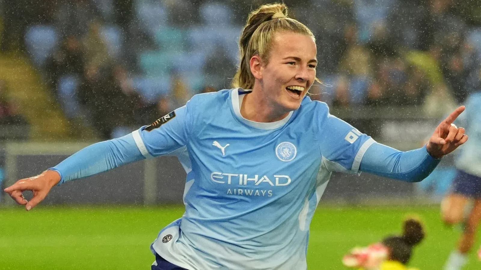 Player celebrating a goal on the field Player celebrating a goal on the field