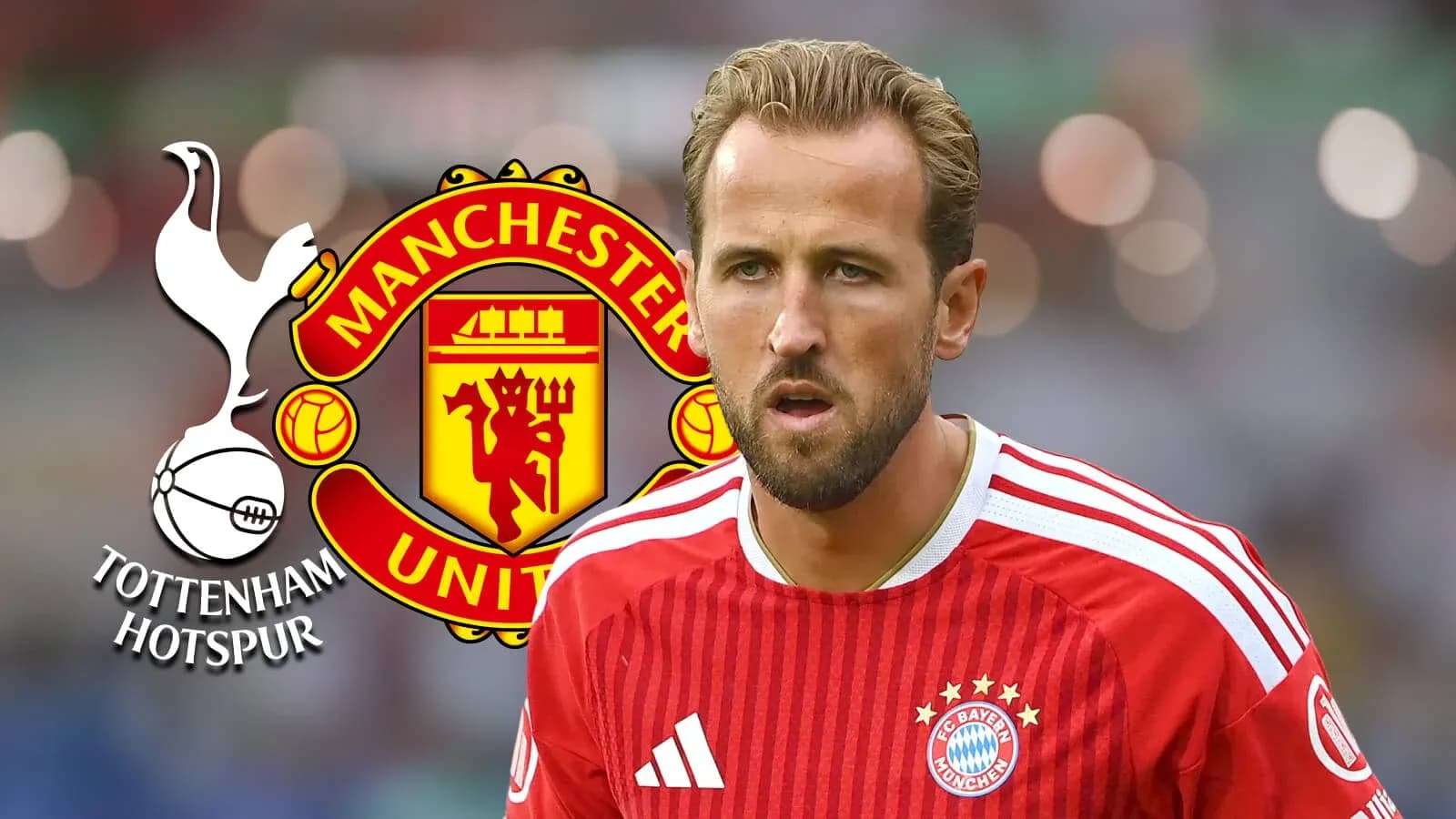 Harry Kane in Bayern Munich kit with team logos Harry Kane in Bayern Munich kit with team logos