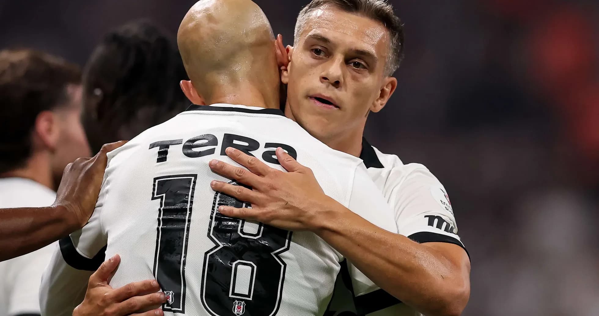 Beşiktaş players celebrating a goal Beşiktaş players celebrating a goal
