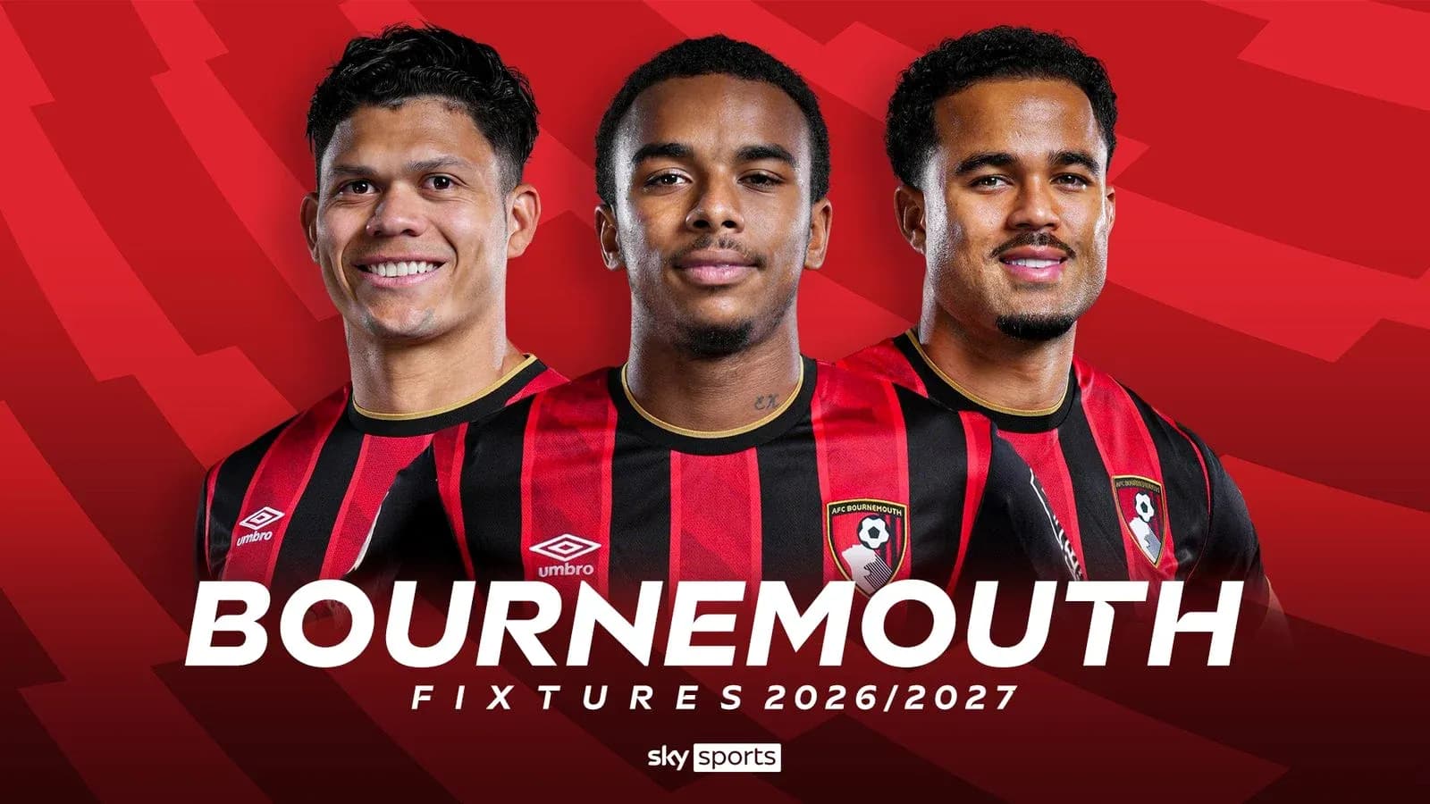 AFC Bournemouth players posing in home kit AFC Bournemouth players posing in home kit