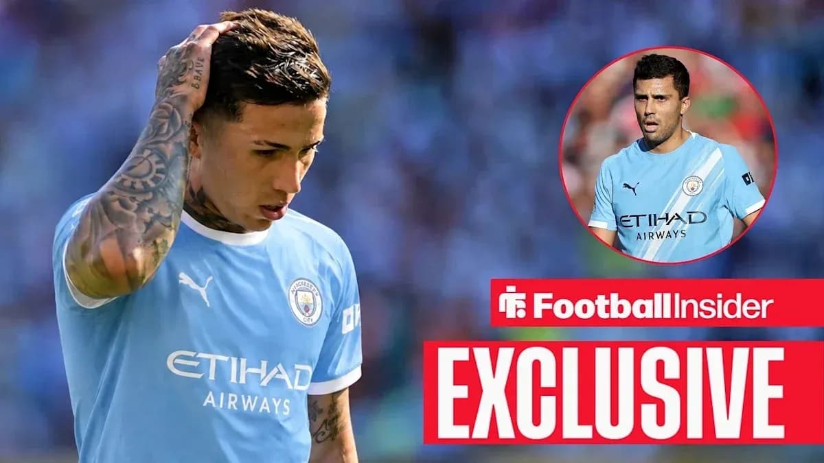 Player in Manchester City kit during match action Player in Manchester City kit during match action