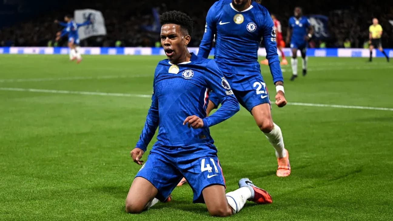 Chelsea player celebrating a goal during match Chelsea player celebrating a goal during match