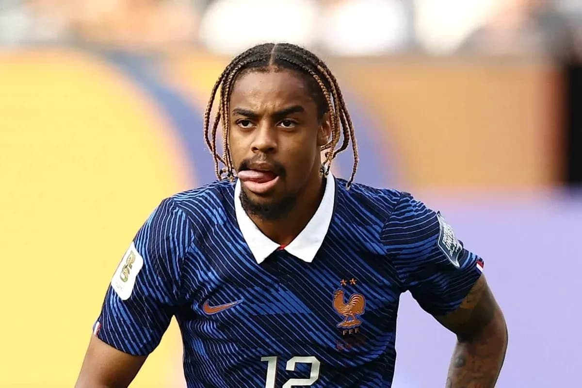 Player in France kit during match action Player in France kit during match action