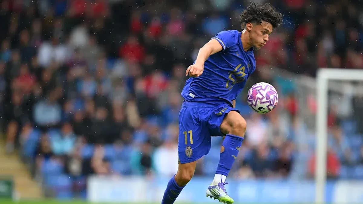 Player kicking ball during a football match Player kicking ball during a football match