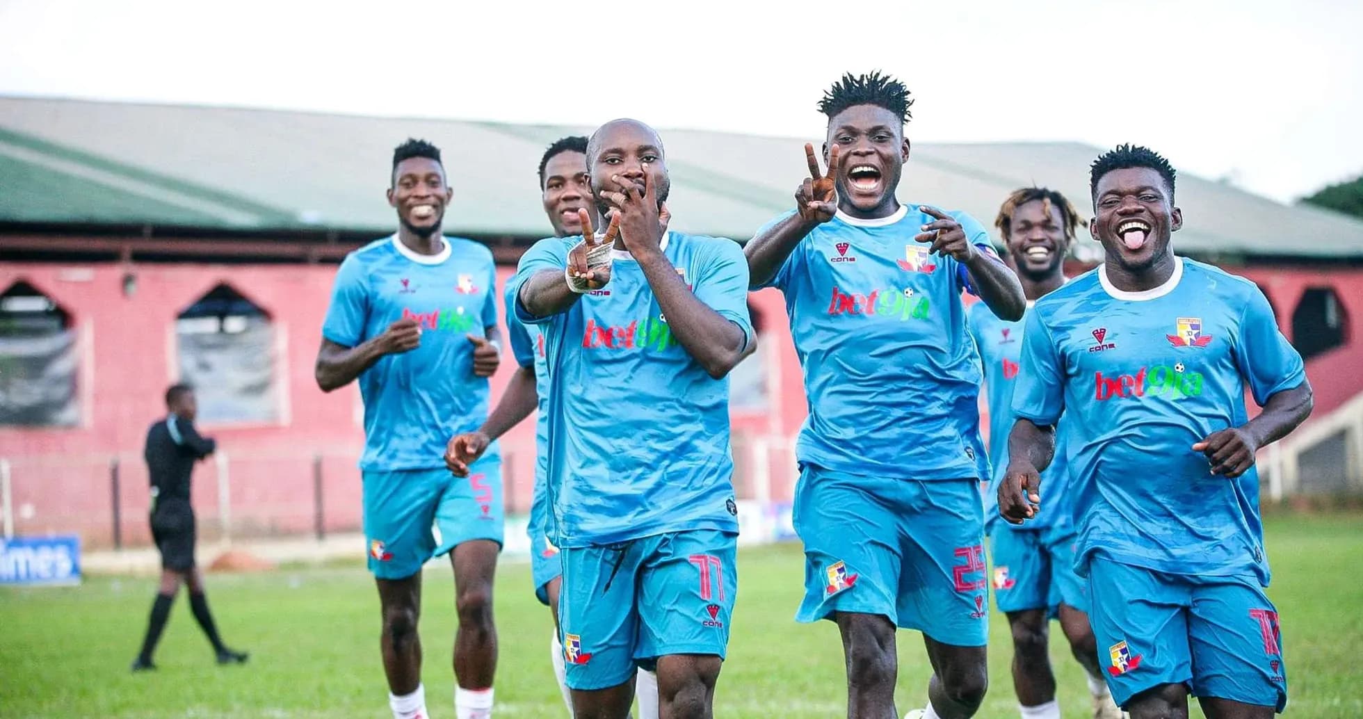 Kano Pillars players celebrating a goal Kano Pillars players celebrating a goal