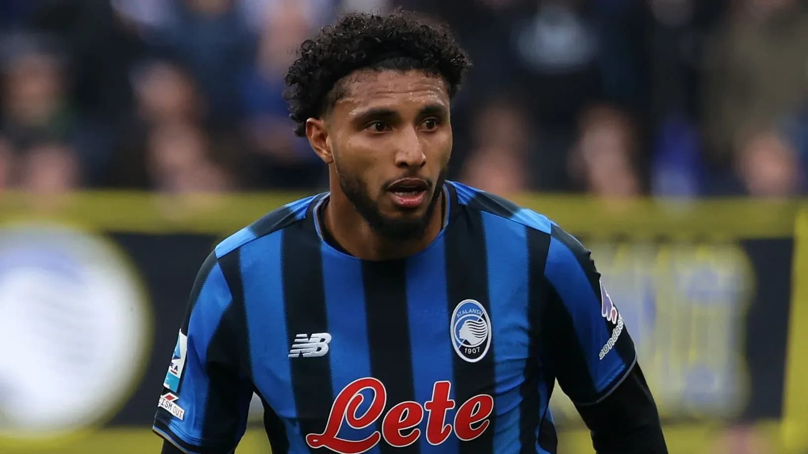 Player in Atalanta jersey during a match Player in Atalanta jersey during a match