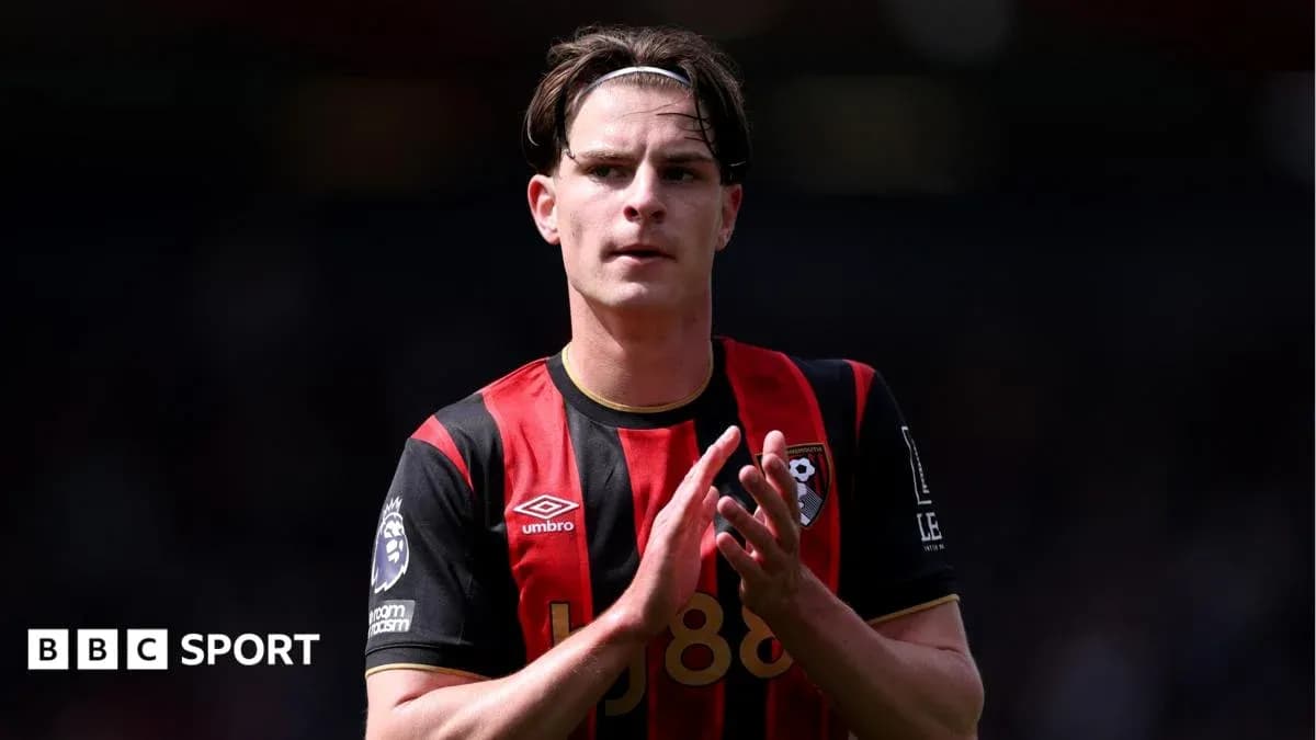 Bournemouth player clapping to fans after match Bournemouth player clapping to fans after match