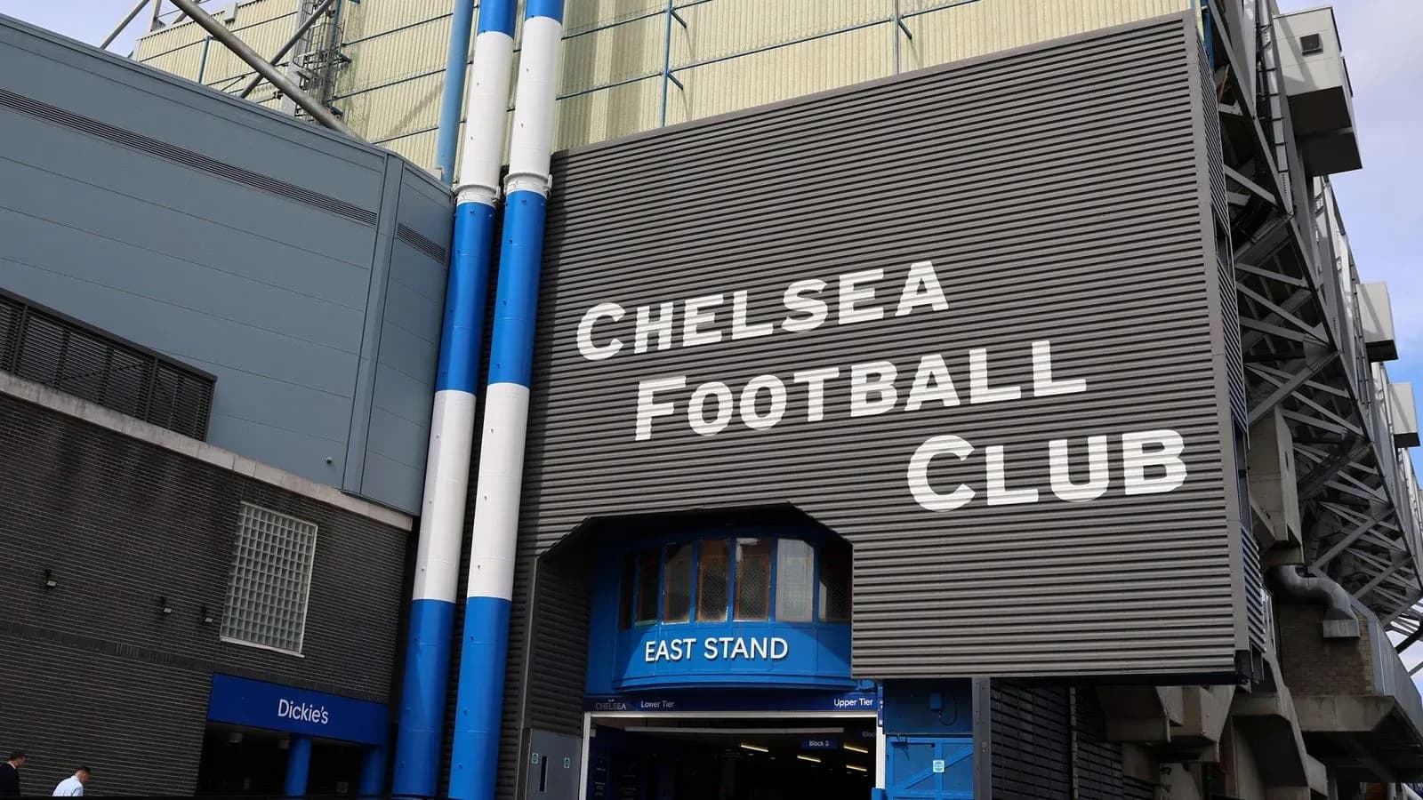 Chelsea Football Club East Stand entrance view Chelsea Football Club East Stand entrance view