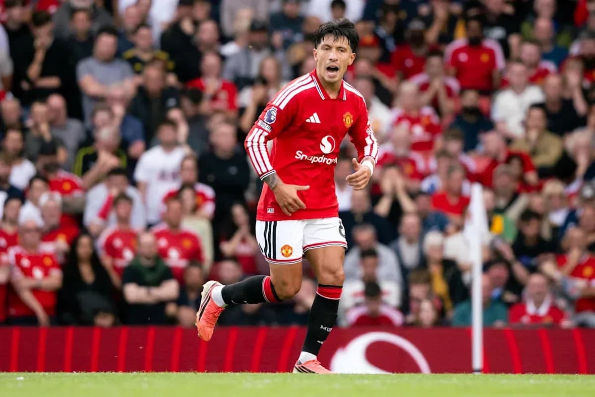 Player celebrating a goal during Manchester United match Player celebrating a goal during Manchester United match