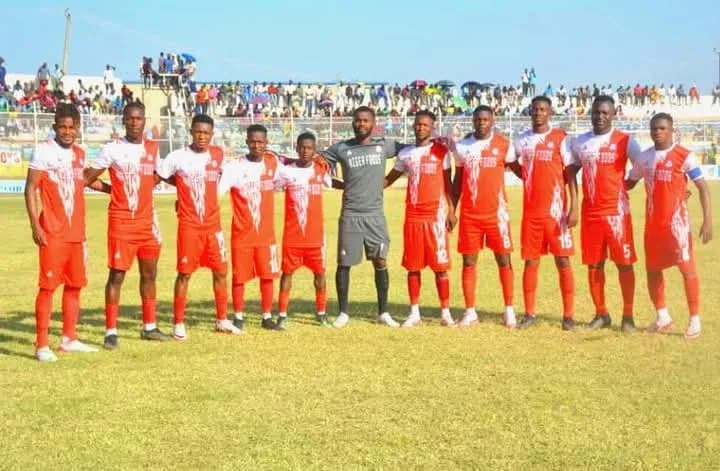 Kano Pillars team lineup before the match Kano Pillars team lineup before the match