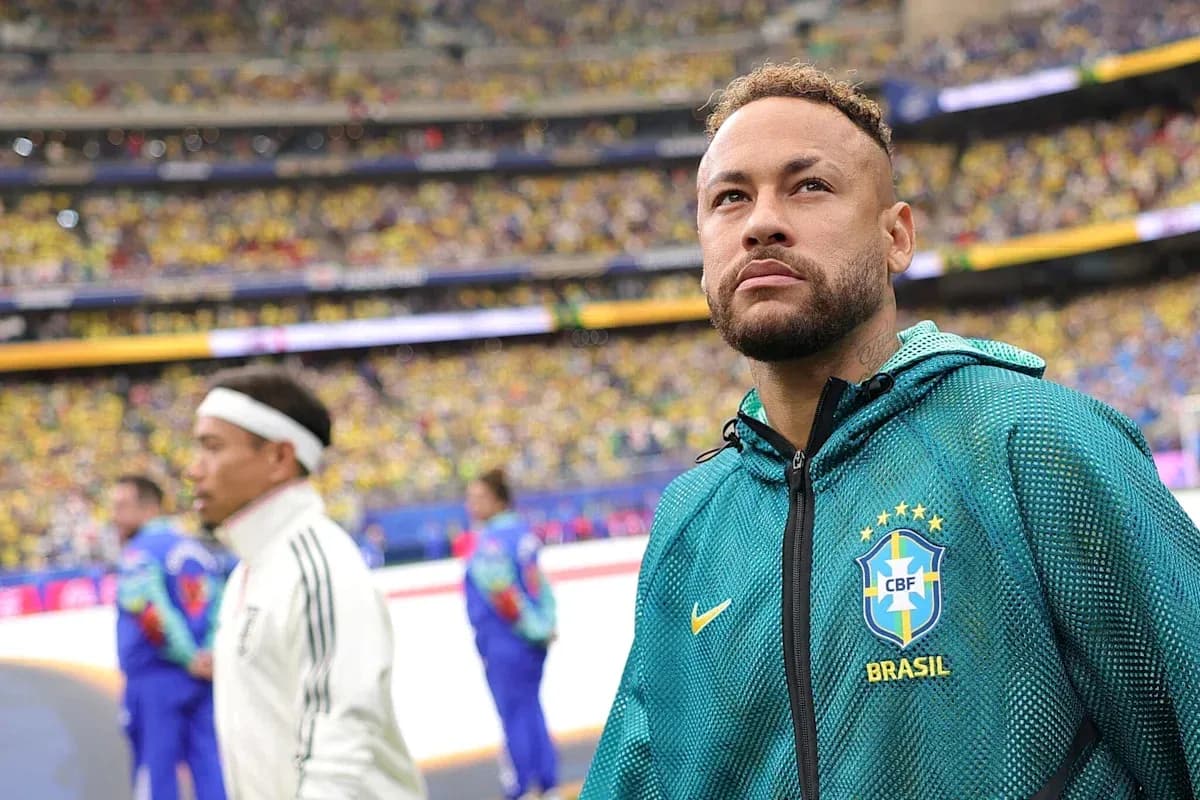 Neymar in Brazil jacket at stadium before match Neymar in Brazil jacket at stadium before match