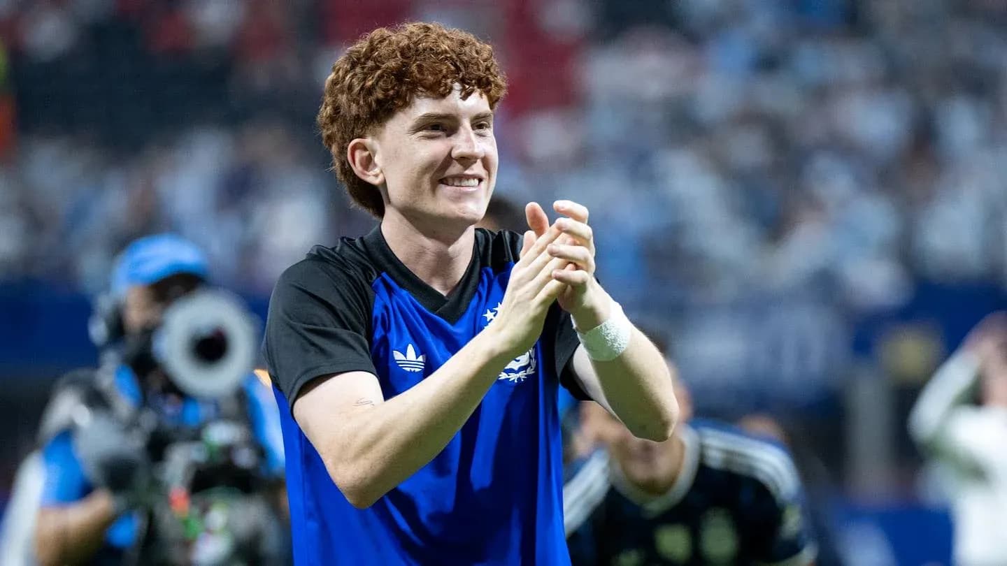 Player celebrating and clapping after match Player celebrating and clapping after match