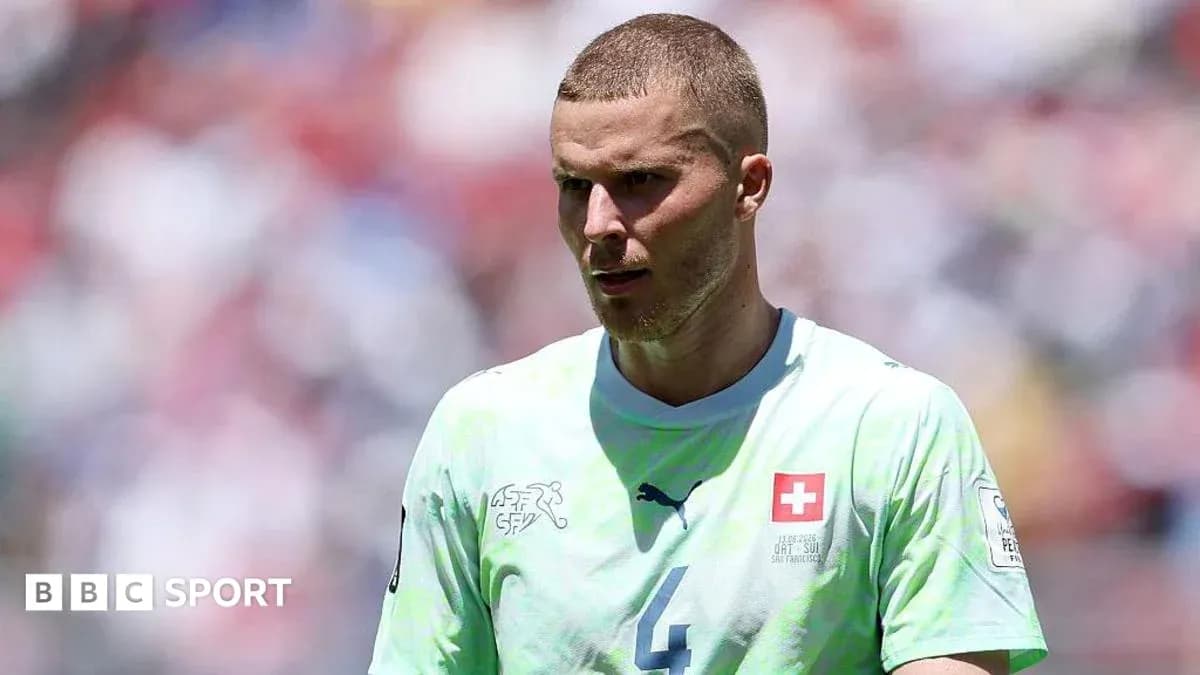 Player in Switzerland kit during a match Player in Switzerland kit during a match