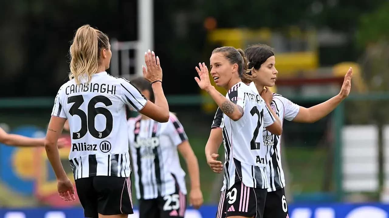 Juventus players celebrating a goal Juventus players celebrating a goal