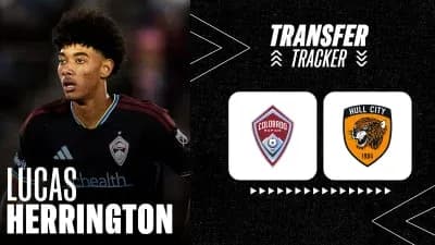 Lucas Herrington with transfer tracker graphics Lucas Herrington with transfer tracker graphics