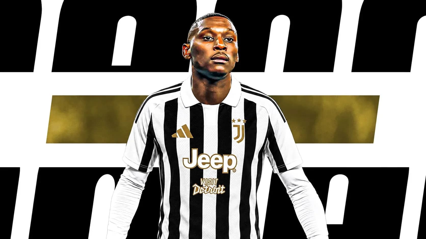 Player in Juventus kit with sponsor logos Player in Juventus kit with sponsor logos
