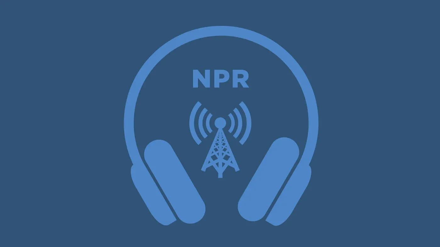 NPR logo featuring headphones and radio tower NPR logo featuring headphones and radio tower