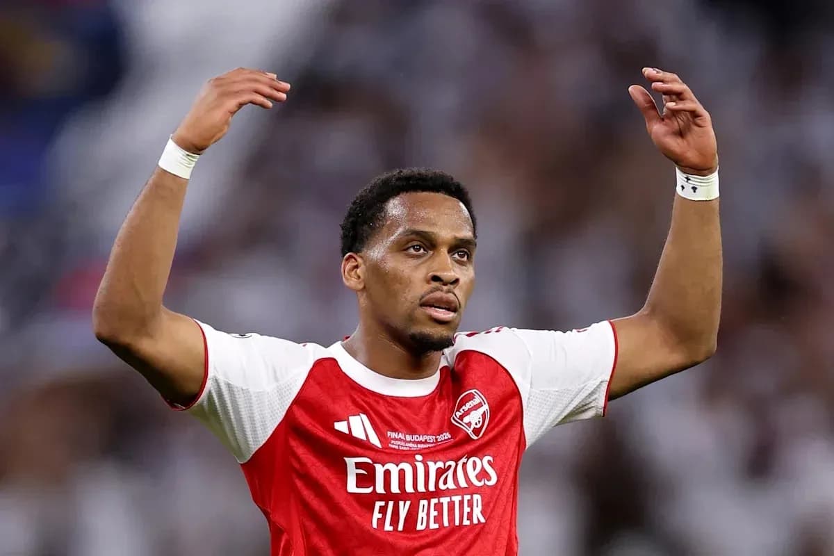 Arsenal player raising hands during match Arsenal player raising hands during match