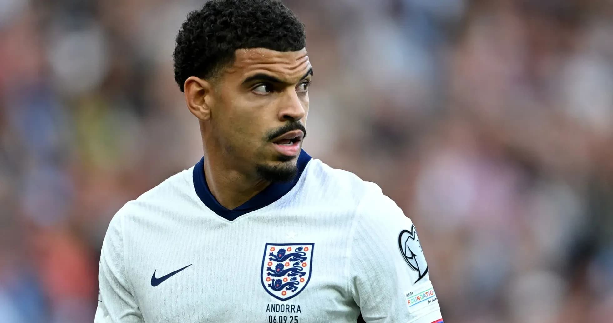 Player in England jersey during a match Player in England jersey during a match