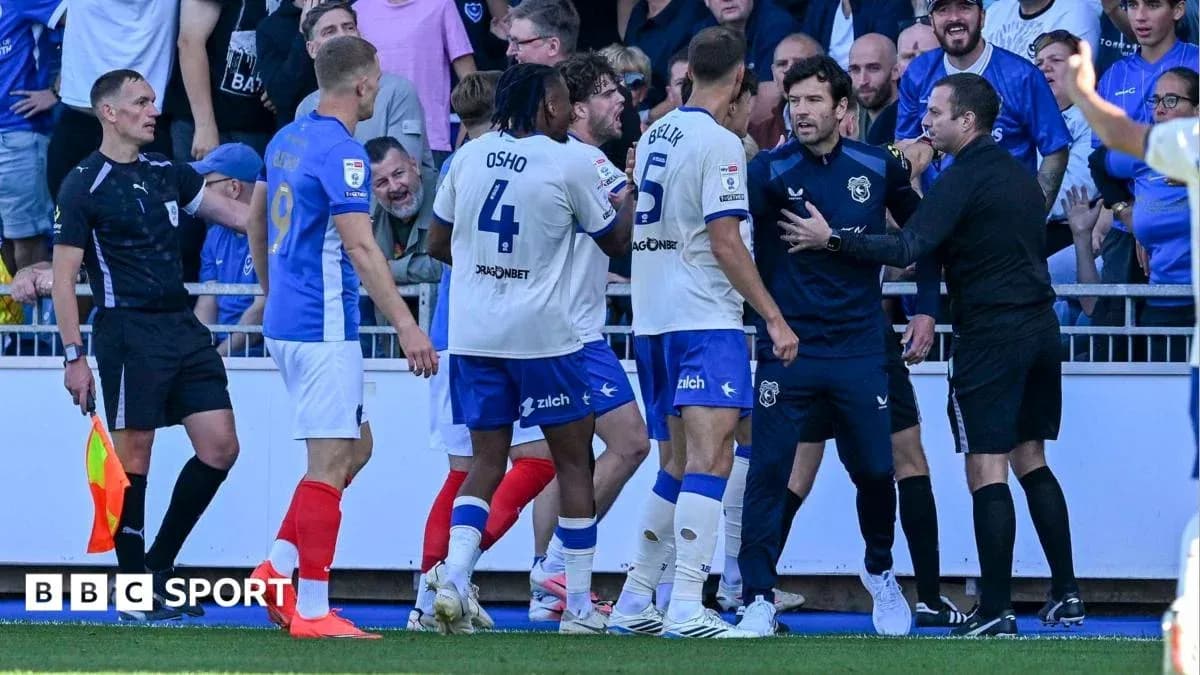 Players and officials arguing during a match Players and officials arguing during a match