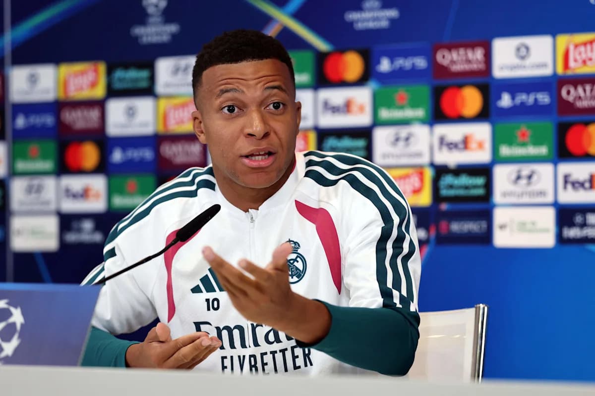 Kylian Mbappé Responds to Defensive Criticism Ahead of Real Madrid's Champions League Match Kylian Mbappé Responds to Defensive Criticism Ahead of Real Madrid's Champions League Match